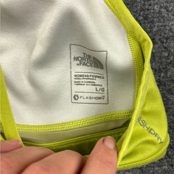 THE NORTH FACE Women’s yellow/green Sports Bra Flash-dry size: Large - Picture 4 of 8